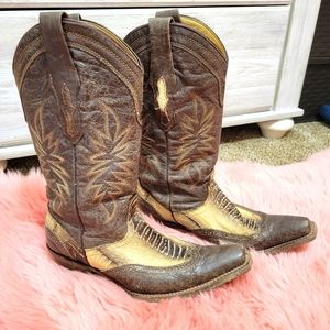 Corral Ostrich foot western cowgirl boots size 7.5